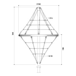 Jeu araignée acier La Grimpette LOSANGE
