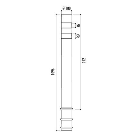 Borne de ville flexible en polyéthylène PALMA 2 bandes