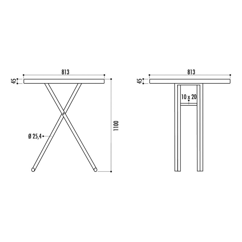 Table haute pliante COCKTAIL - Mange-debout polypro