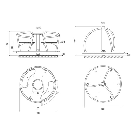 Tourniquet en acier, plateau aluminium SPHERE