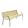 Banc CHARLY 6 lames 180cm Bois pin traité et pied fonte