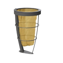 Corbeille ronde en acier Vigipirate