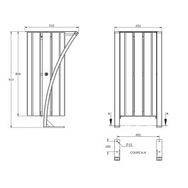 Corbeille ronde en compact ANNECY 80 l