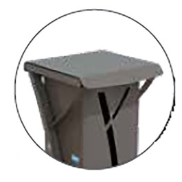 Corbeille rectangulaire en acier HORIZON 50l.