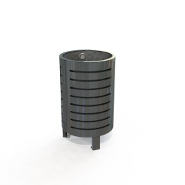 Corbeille ronde en acier OPTIMUM avec seau