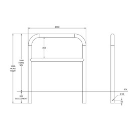 Arceau de sécurité industrie renforcé en acier
