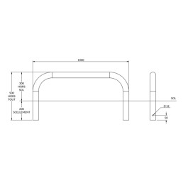 Arceau de sécurité de bordure industrie en acier