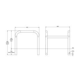 Étrier de sécurité industrie en acier - 4 pieds