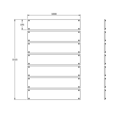 Module cache-conteneurs en acier et lames en compact