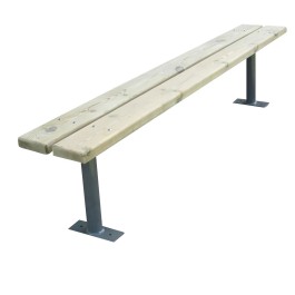 Banquette URBAIN 200cm en bois et pied acier