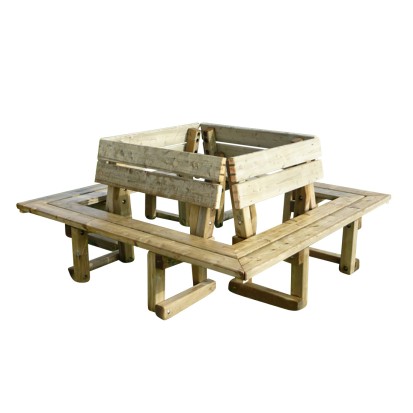 Banc carré CHUVERIER en bois