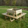 Banc carré CHUVERIER en bois