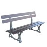 Banc MODERNE 180cm en compact et pied acier