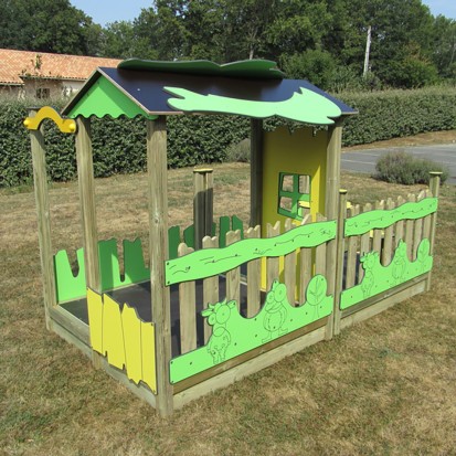 Cabane en bois avec terrasse MISSISSIPPI