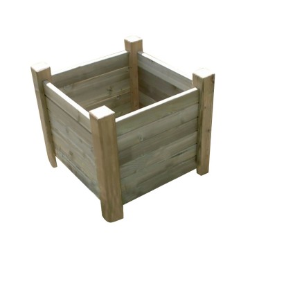 Jardinière en bois CARREE 70x70x50cm 195l.