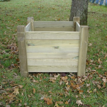 Jardinière en bois CARREE 50x50x39cm 80l.