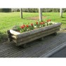 Jardinière rectangulaire en rondin de bois TRAPEZE 390l.