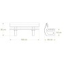 Banc PARC 180cm en plastique recyclé