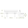 Banc PARC-ECO 150cm en plastique recyclé