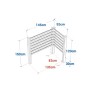 Module cache-conteneurs en plastique recyclé VISIO en L