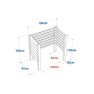 Module cache-conteneurs en plastique recyclé VISIO en U