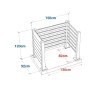 Module cache-conteneurs en plastique recyclé VISIO en U