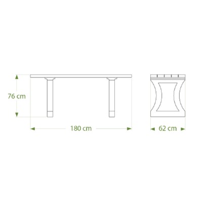 Table de pique-nique en plastique recyclé ARIZONA 180cm