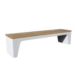 Banquette SOFT 177cm béton et assise bois