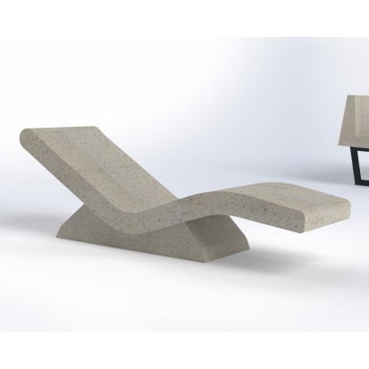 Fauteuil transat RÉVOLUTION 60cm en béton