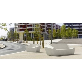 Banc canapé CUTTING 248cm en béton