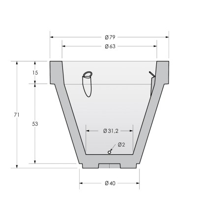 Pot rond en béton VASE