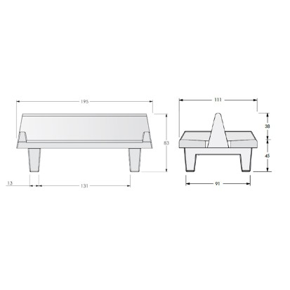 Banc Double NEW YORK 195cm en béton