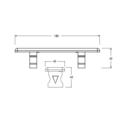 Banquette MADISON 180cm en béton