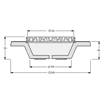 Jardinière banquette ronde en béton 2000