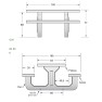 Table de pique-nique en béton RIO