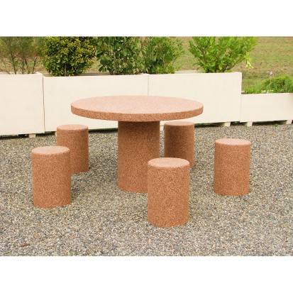 Table de pique-nique en béton RONDE