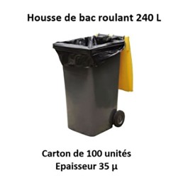 Carton 100 housses 240 L 35 µ