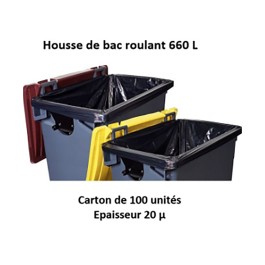 Carton 100 housses 660 L 20 µ