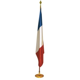 Drapeaux de prestige en satin brillant sans franges