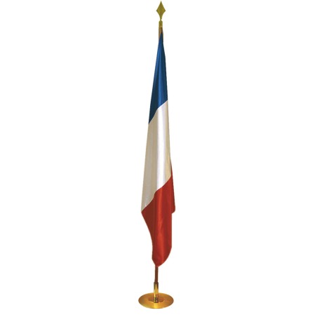 Drapeaux de prestige en satin brillant sans franges