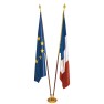 Drapeaux de prestige en satin brillant sans franges