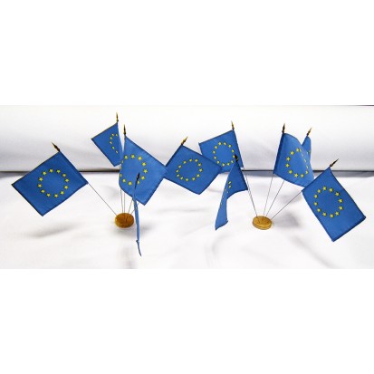 Drapeaux de table institutionnels - En maille polyester - Coupe franche 10 x 15 cm