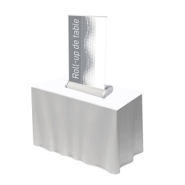 Enrouleur de table ou comptoir avec caissette en aluminium anodisé