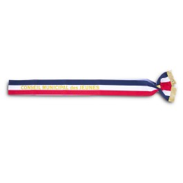 Echarpe pour le jeune élu. Echarpe imprimée  avec texte doré