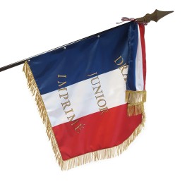 Drapeau IMPRIMÉ en SATIN brillant double épaisseur