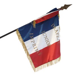 Drapeau IMPRIMÉ en SATIN brillant double épaisseur
