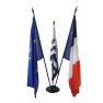 Lot de 3 drapeaux de Mairie 100 x 150 cm sans franges