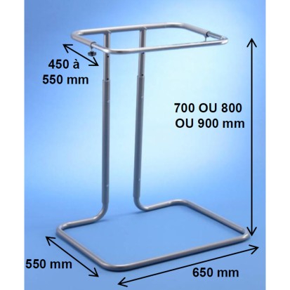 Support sac poubelle réglable 110 à 240 Litres