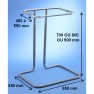 Support sac poubelle réglable 110 à 240 Litres