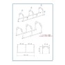 Support vélos en ligne à arceaux